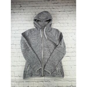 Mammut Chamuera Hooded Jacket Women M Grey Good Fleece Knit Full Zip